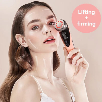 Hot & Cold Facial Cleansing Device – Rechargeable LED Light Therapy Face Massager
