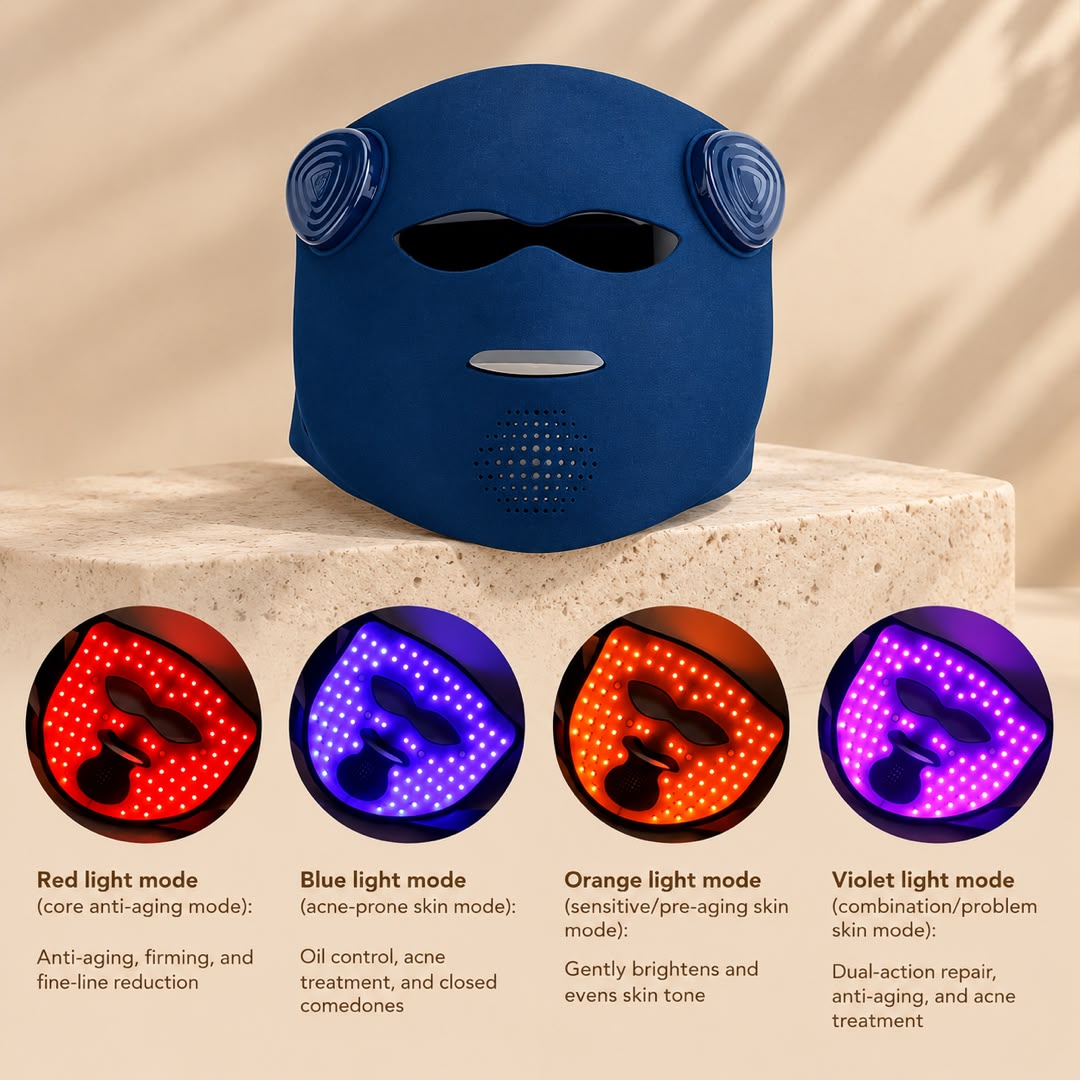7-in-1 Wireless LED Light Therapy Facial Mask