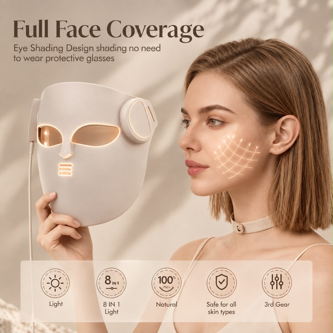 ✨ Lumyel LED Light Therapy Face & Neck Mask